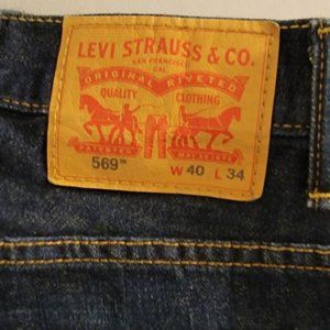 Levi 569 40/34 Dark Wash Jeans